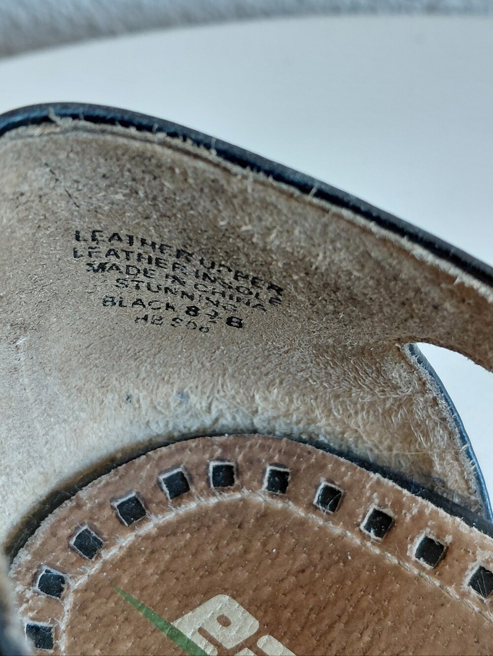 Earth Spirit Blossom Black Leather Slip-On Flat Shoe - Picture 4 of 13